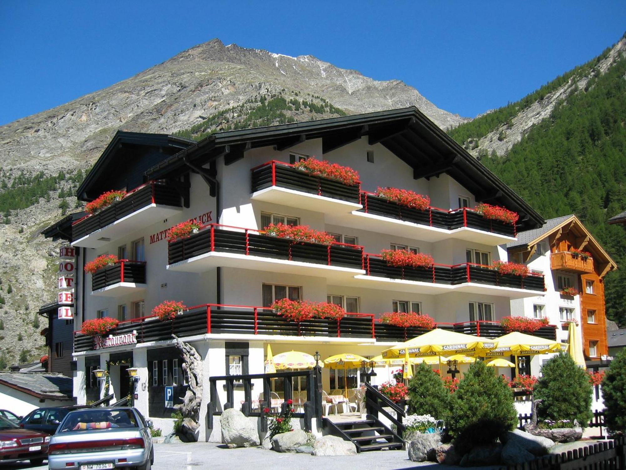 Hotel Restaurant Mattmarkblick Saas-Almagell Exteriér fotografie